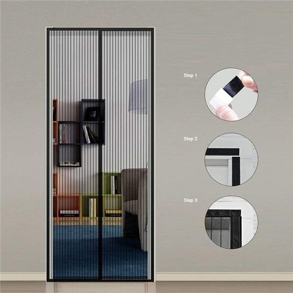 2027 2026 New Large Size Magnetic Mosquito Net Summer Anti Bug Fly Door Curtains Mesh Automatic Closing Door Screen Magic Mesh Kitchen Screen