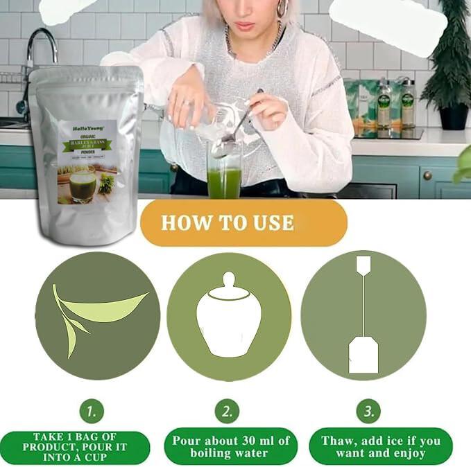 250 г Органический порошок ростков ячменя Натуральный Чистый Низкое содержание сахара Детоксикация организма