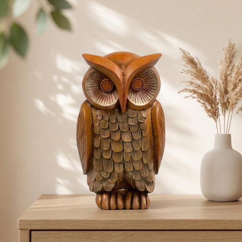 Mid-Century Style Resin Owl Figurine Home Decor Living Room Study Office Craft Ornament