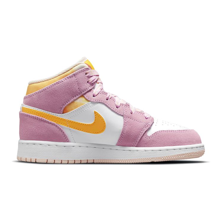 Jordan 1 Mid SE GS Светло-арктический розовый белый Повседневные кроссовки DC9517-600
