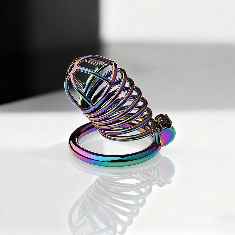 Colorful Snake-Shaped Bondage Ring for Men Metal Chastity Lock for Private Parts Care Product