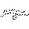 Креативные самоклеящиеся настенные стикеры со словом 'Good Day' на английском языке для окон кофейни или бутика