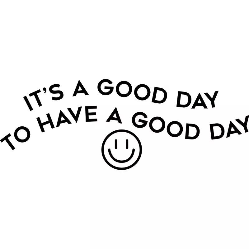 Креативные самоклеящиеся настенные стикеры со словом 'Good Day' на английском языке для окон кофейни или бутика