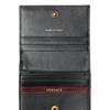Versace Эмблема Металлический Узор Медузы Двойное Складывание Дизайн Кошелек из Кожи Овцы и Теленка Женский Кошелек Черный 1024190-1A17449_1B55J