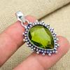 Attractive Peridot Gemstone Handmade Pendant 925 Sterling Silver Jewelry