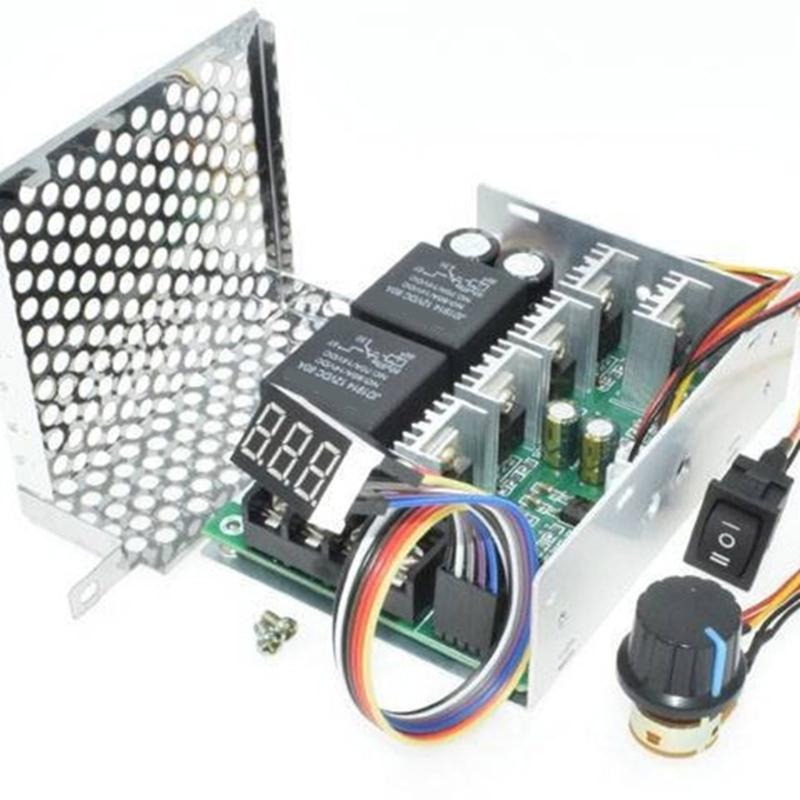PWM Motor Speed Controller Digital Display DC10-55V 0-100% Adjustable Drive Module 40A Bidirectional Speed Regulator