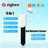 4 In 1 Zigbee Smart Soil Tester Luminance Humidity Temperature Moisture Sensor APP Real Time Monitor Works With Tuya Zigbee2MQTT