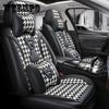 Houndstooth Car Seat Cover Whole Five Seats Fully Surrounded Four Seasons Universal Leather Linen Exclusive Wear-Resistant Comfor