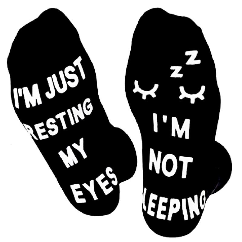 Creative Anti-Slip Mid-Calf Cotton Socks with Funny Lettering