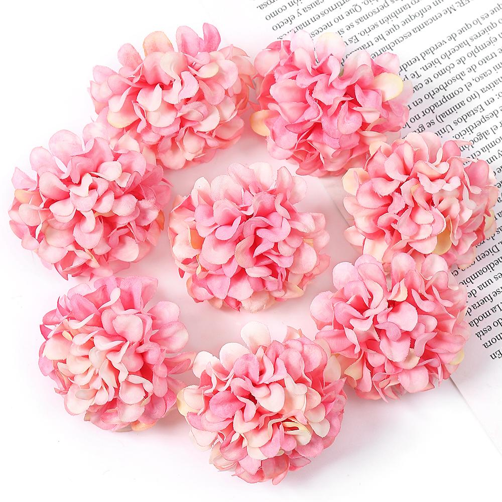 10/20/30Pcs Hydrangea Artificial Flowers Heads 4cm for Home Room Decor DIY Marriage Wreath Accessories Bride Wedding Decoration