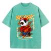 Женские стираные футболки Футболки с принтом «Кунг-фу Панда» Хлопковые футболки большого размера с круглым вырезом Винтажная уличная женская одежда