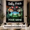 Custom Text Printed Tapestry Sally Face Pattern Large Wall Hanging Indoor Room Decor