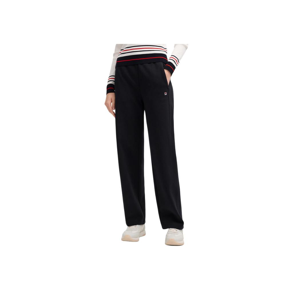 Fila Heritage Classic Универсальные Эластичные Удобные Вязаные Прямые Свободные Повседневные Брюки Женские низы Легендарно-Синий F11W548604FNV