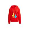 Adidas Совместная спортивная толстовка с капюшоном «Нео Улица Сезам» с мультяшным рисунком, женская толстовка красного цвета HD7278
