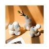 Modern Chinese Zen Ceramic Vase Bisque-Firing Spherical Combination Creative Flower Tabletop Vessel for Home Decor