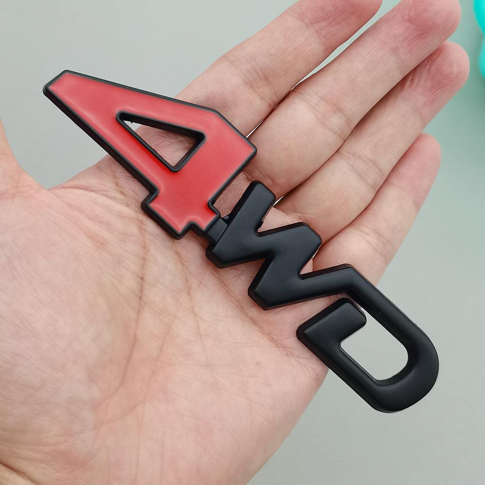 3D Metal Car Sticker 4WD Logo Emblem Trunk Badge Decal For Mitsubishi Asx Lancer 10 Outlander Pajero Sport L200 Colt Accessories