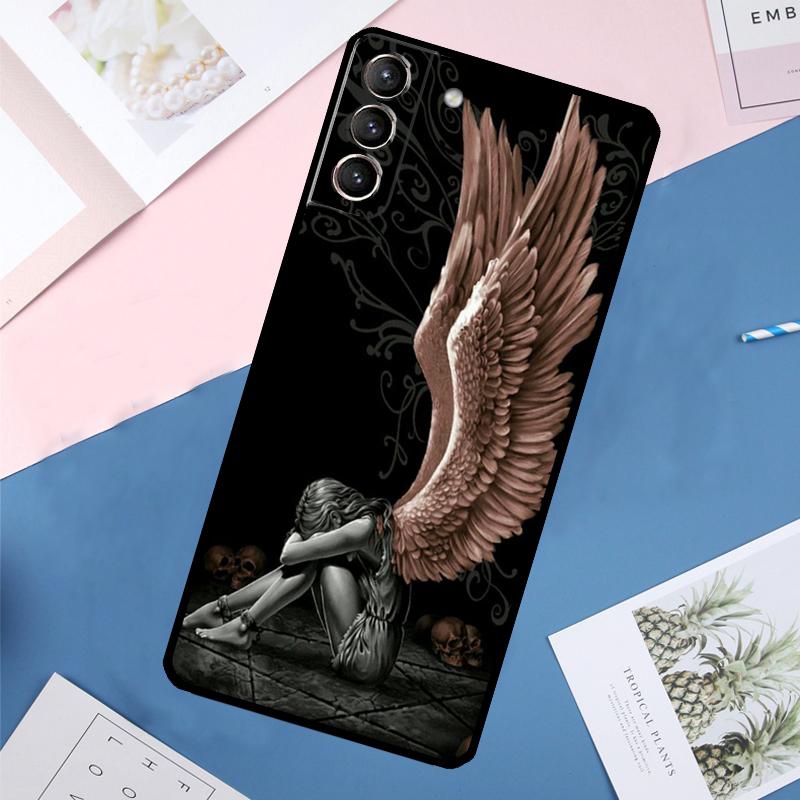 Фэнтези Девочка Ангел Крылья Чехол Для Samsung Galaxy S24 S23 S22 Ultra S20 S21 FE S8 S9 S10 Plus Note 10 20 Ultra Чехол