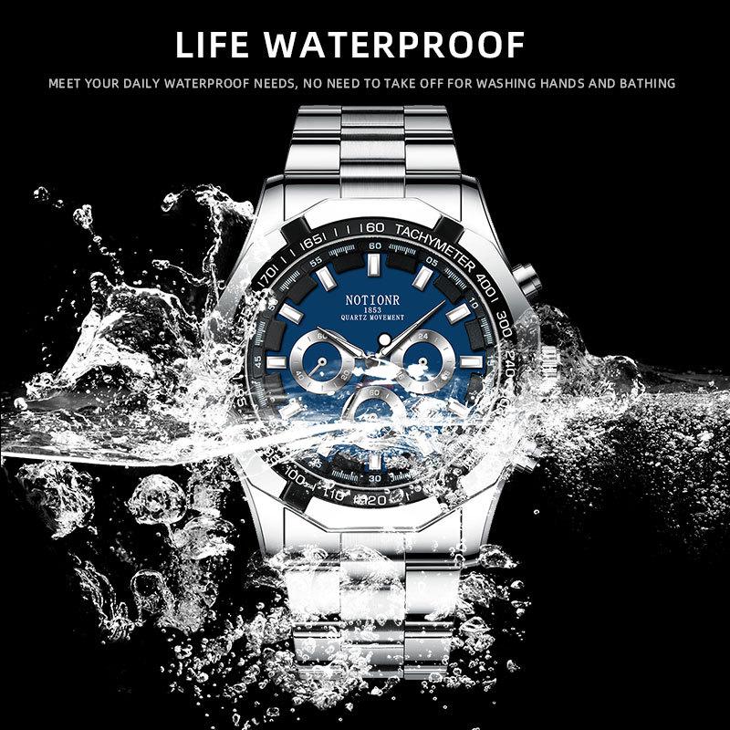 Классические деловые мужские часы Кварцевые часы Часы с несколькими циферблатами Повседневные спортивные мужские часы Аналоговые часы с календарем