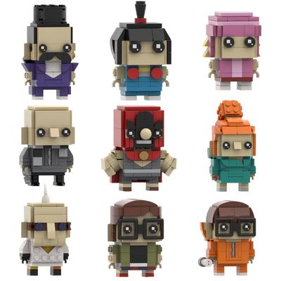Аниме Серия Мастер Вор Мультяшный Персонаж Строительные Блоки MOC Brickheadz Папа Квадратная Голова Сборная Модель Пазл Детская Игрушка Подарок