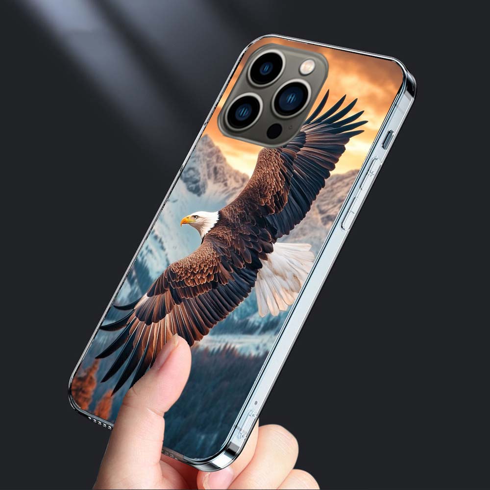 Чехол для телефона "Парящий орел охотится" для Iphone 16E 15 Pro 14 Plus 17E 16 17 Pro Max Air 11 12 13 Mini Ударопрочный Capa Милый чехол