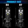 2 шт. 120 Вт LHD H7 H4 9003 светодиодные фары мини-би-светодиодные линзы проектора лампы для автомобилей Canbus 90000LM прожектор дальнего/ближнего света Модернизированная лампа 6000K 12 В 24 В