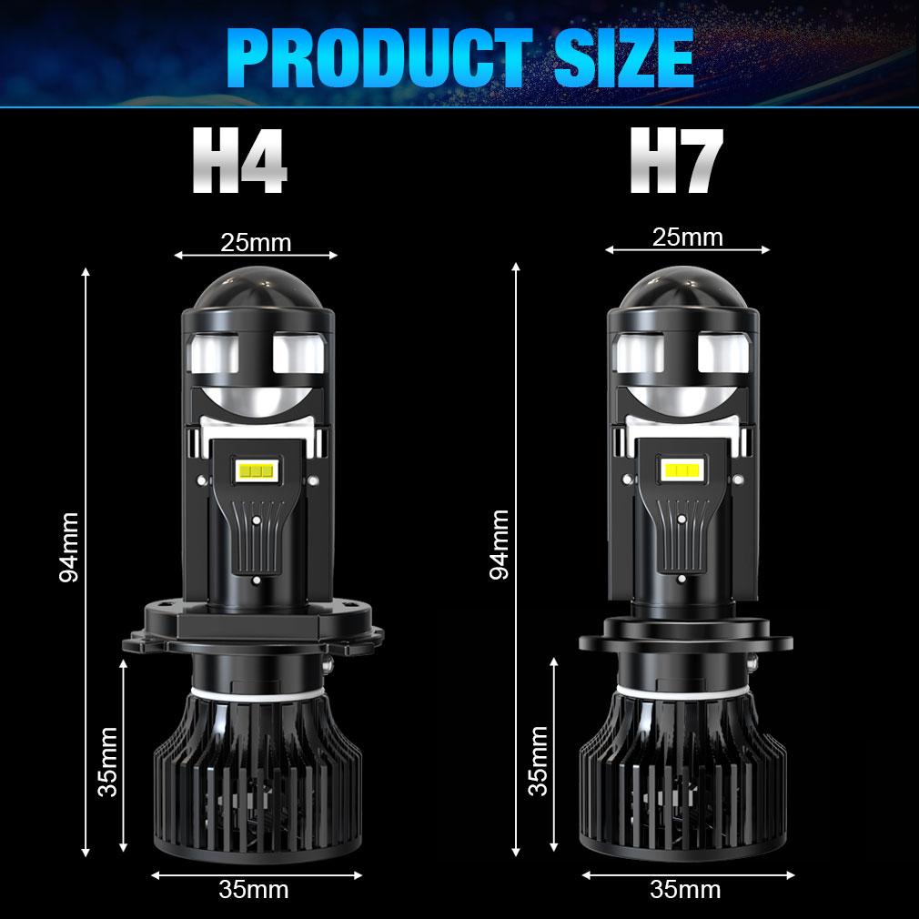 2 шт. 120 Вт LHD H7 H4 9003 светодиодные фары мини-би-светодиодные линзы проектора лампы для автомобилей Canbus 90000LM прожектор дальнего/ближнего света Модернизированная лампа 6000K 12 В 24 В