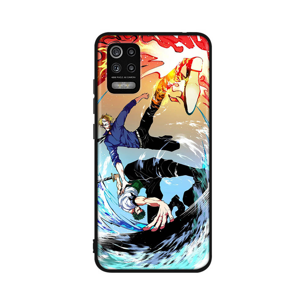 Чехол DT8 One Piece Zoro Sanji для Samsung A04 A14 A23 A34 A54 M23 M33 M52 M53 Realme 10 9 C30S C35 C55 VIVO Y02S Y21 Y33S Y51 X80 Pro Прозрачная крышка