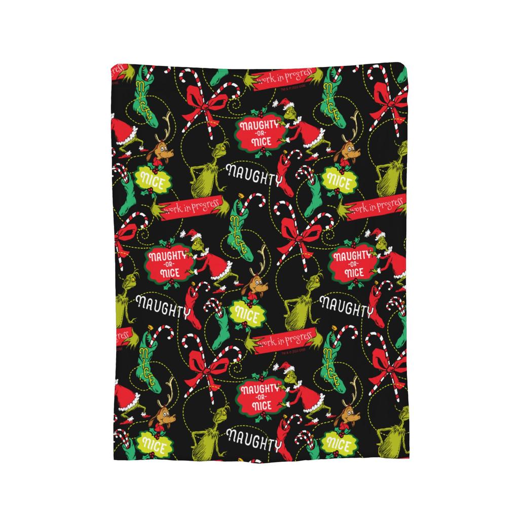 Christmas-S-Green-S-Grinch Blanket Fleece Textile Decor Portable Warm Throw Blanket for Home Office blanket Piece
