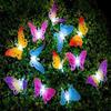 12 LED Solar Power Fibre Optic Butterfly Dragonfly String Light Garden Decor Outdoor String KTY