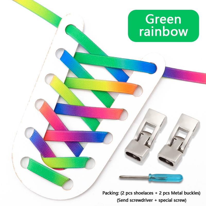 Красочные эластичные крестообразные шнурки без завязок кроссовки 8 мм шириной плоские без завязывания шнурки детские взрослые радужные резиновые шнурки