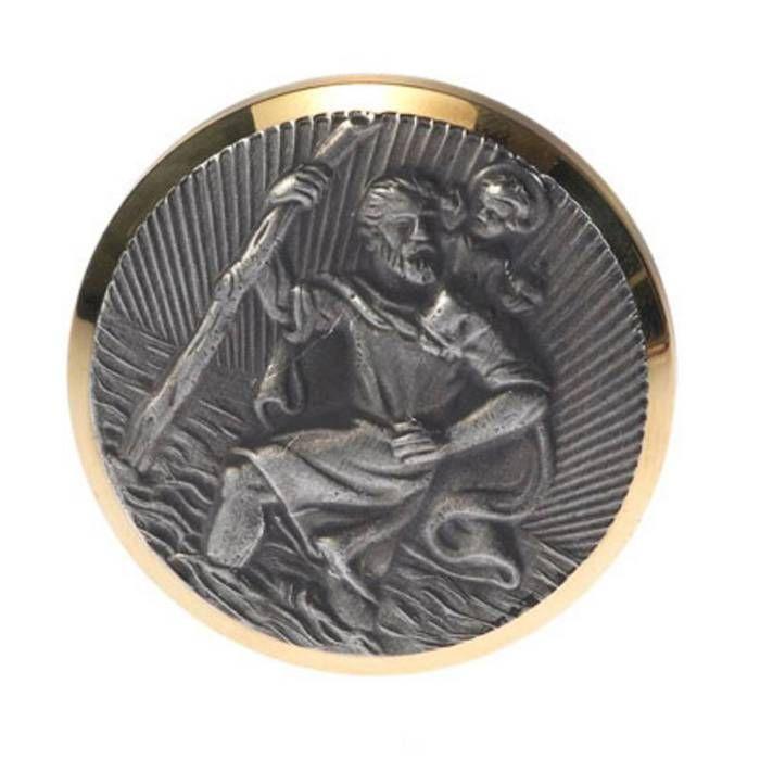 HP Autozubehör Médaillon Saint-Christophe (Ø) 43 mm or, argent