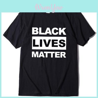 Стильная черная футболка 'Black Lives Matter' против расизма для унисекс, повседневная и удобная