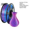 Satin Finish Multicolor Filament Silk PLA 3D Printer 1.75mm, 1kg Spool High Toughness FDM Accessories Filament, for Models Printing Strong