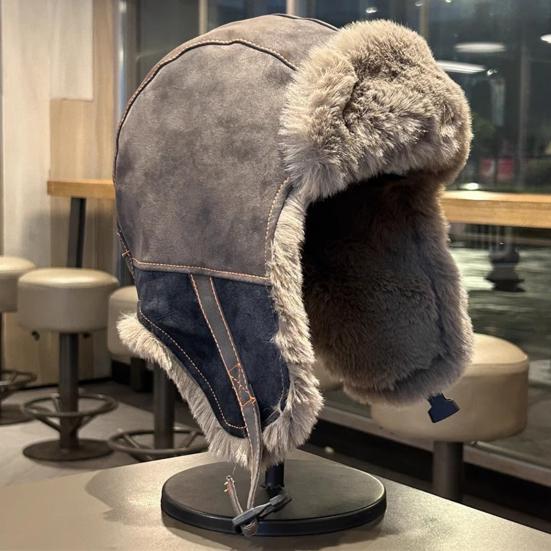 Шапка Лей Фэн с регулируемой плюшевой подкладкой, всесторонняя тепловая защита, шапка с защитой ушей, ветрозащитная, водоотталкивающая, зимняя шапка