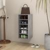 VidaXL Shoe Cabinet Concrete Grey 31.5x35x70 Cm Chipboard