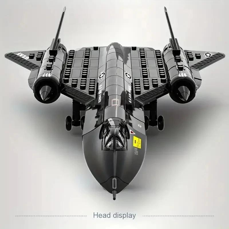 Конструктор MOC «Шпионский самолет SR-71 Blackbird» STEM Обучающие игрушки Подарок для детей Креативная военная модель