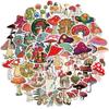 50pcs Cute Mushrooms Stickers Vinyl Waterproof Stickers for Kids Laptop Phone Toy Stickers Computer Motorcycle Decals