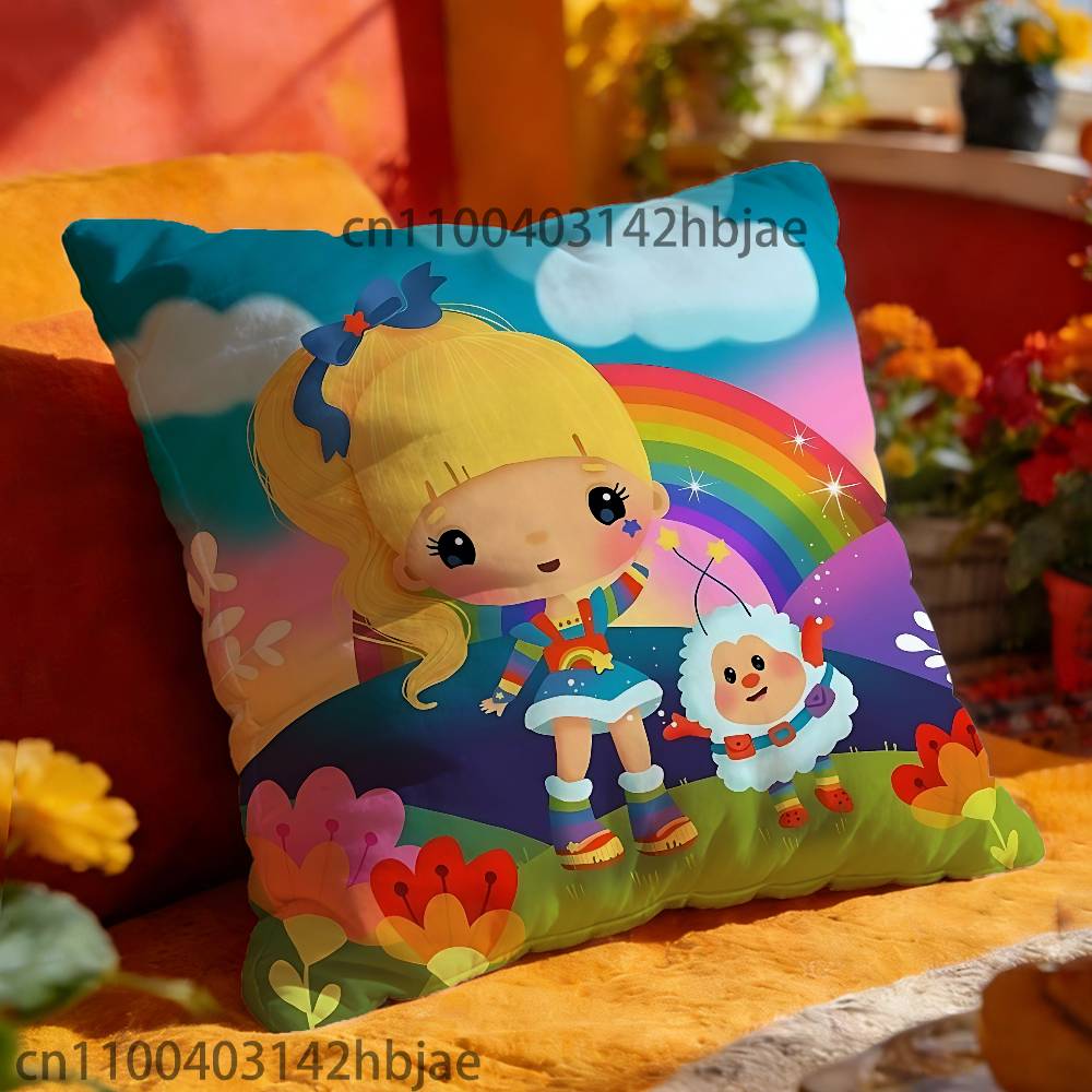 Чехол на декоративную подушку R-Rainbow B-Brite для 45x45см 55x55см 30x30см Квадратный Чехол на Подушку для Автомобиля Декор для Дома Спальни Подарок