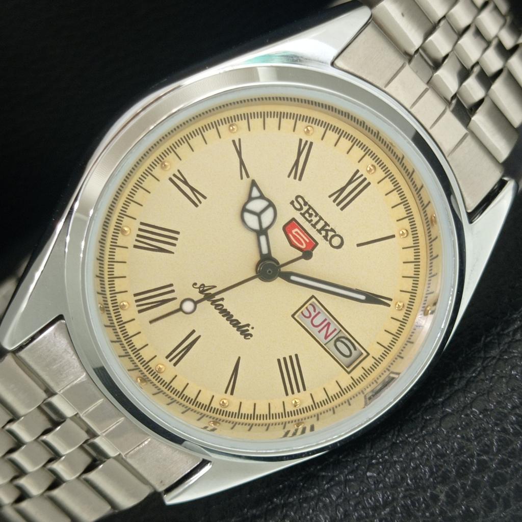 ОТРЕМОНТИРОВАННЫЕ SEIKO 5 АВТОМАТИЧЕСКИЕ 6309A ЯПОНИЯ МУЖСКИЕ ВИНТАЖНЫЕ ЗОЛОТЫЕ ЧАСЫ a442141-4
