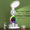 Multifunctional LED Desk Lamp with 3-Speed Touch Fan,Eye Protection,Dimmable Bedroom Night Light,Indoor Study Lamp with Temperature & Time Display