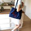 Women Large Canvas Shoulder Bag With Reinforced Stitching And Inner Pocket For Casual Outings
