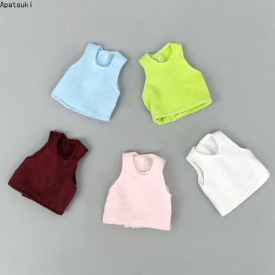 Однотонные рубашки, жилет, короткий укороченный топ на бретелях для куклы 11,5 дюймов, модная одежда, аксессуары для кукол для игрушки куклы Blythe 1/6