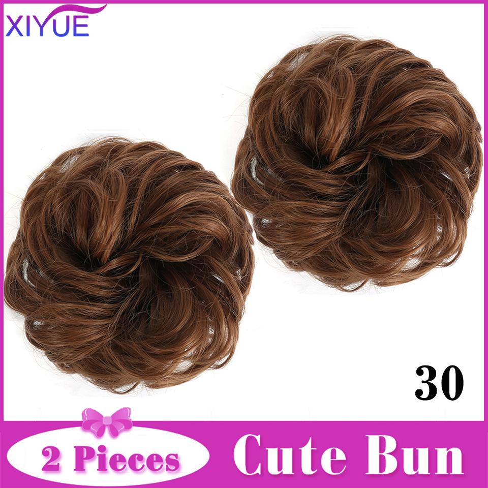 2 шт., грязный пучок для волос, заколка для наращивания волос, вьющиеся волосы, пончик, искусственные волосы, шиньон, синтетические волосы, грязный шиньон для женщин, свадьба