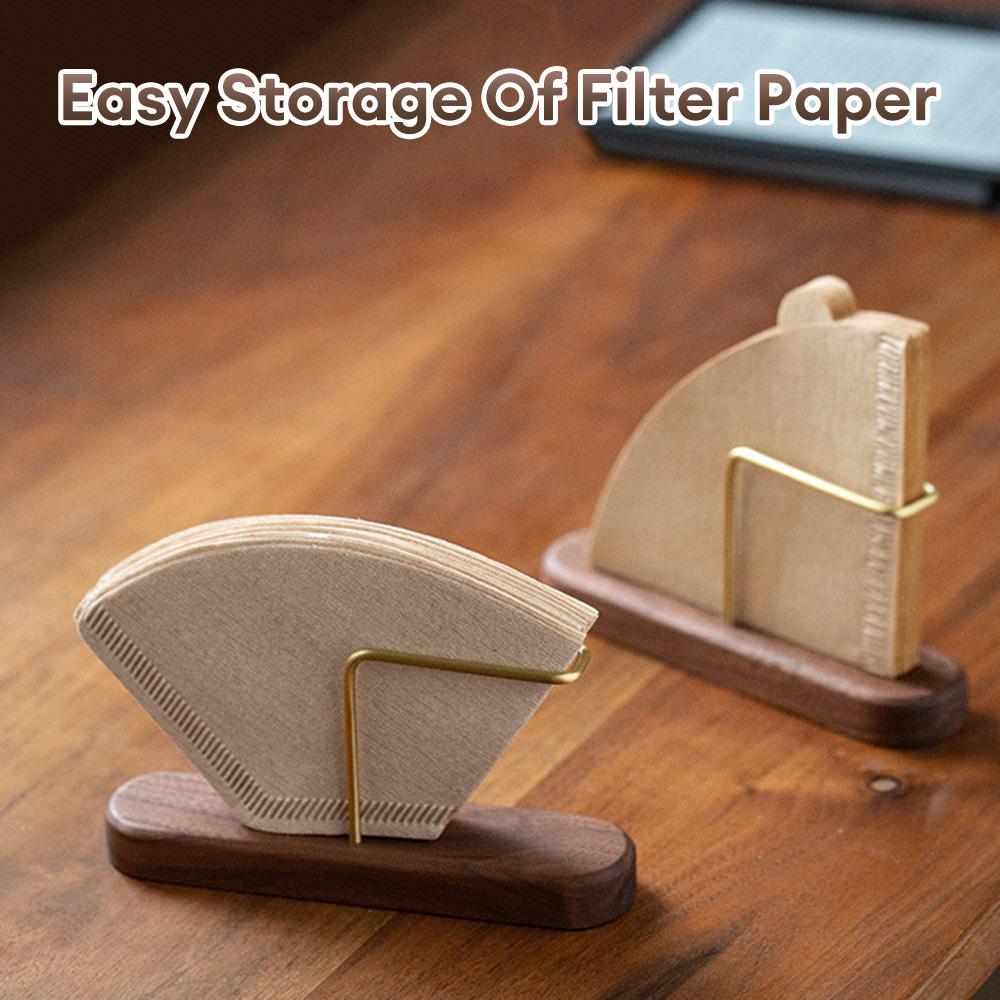 Держатель для кофейной фильтровальной бумаги Alnut Держатель для кофейной бумаги Подставка для кофейных принадлежностей Вместимость 60 шт. Хранение бумаги Прочное