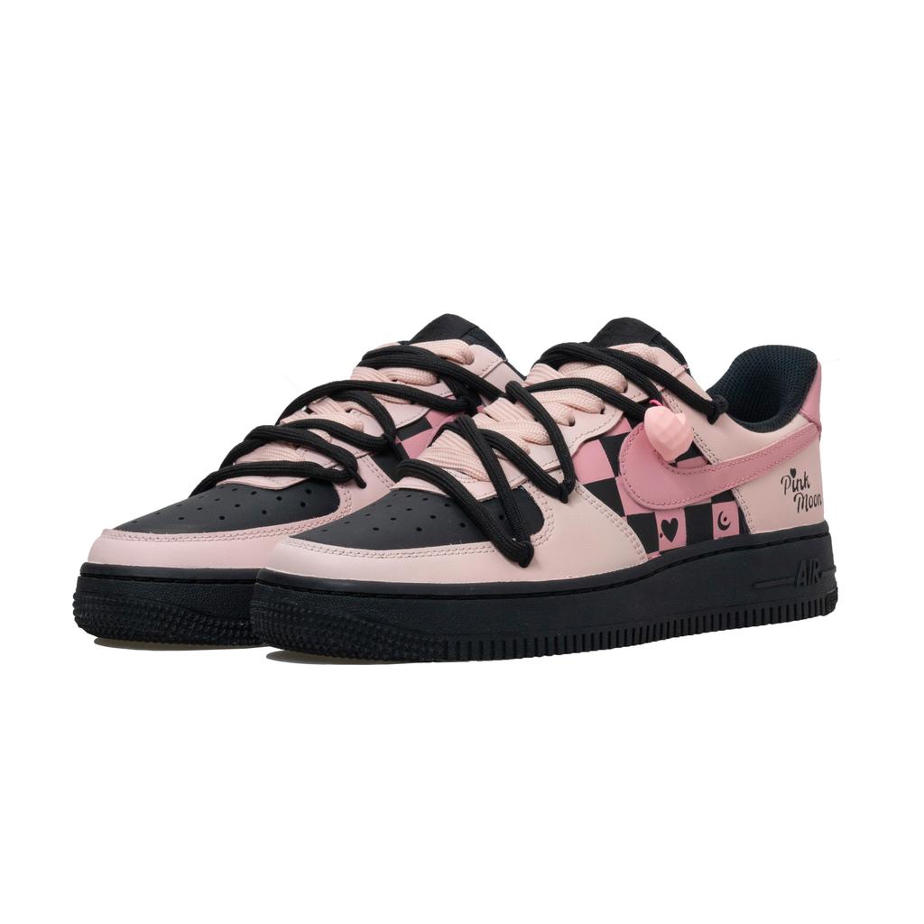 Nike Air Force 1 Нескользящие Износостойкие Низкие Скейтбордические Кроссовки Женские Черно-Розовые DD8959-001(Команда44-)
