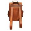 Classic Premium Brown Genuine Goat Leather Laptop New Messenger Satchel Backpack