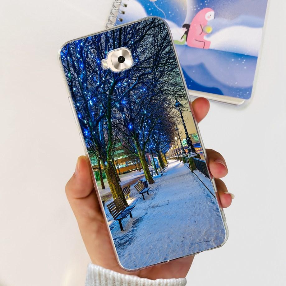 Soft TPU Slim Capa For ASUS ZENFONE ZOOM S ZE553KL Case ASUS ZENFONE 4 SELFIE ZD553KL Back Cover Transparent Cow Print Lion Etui