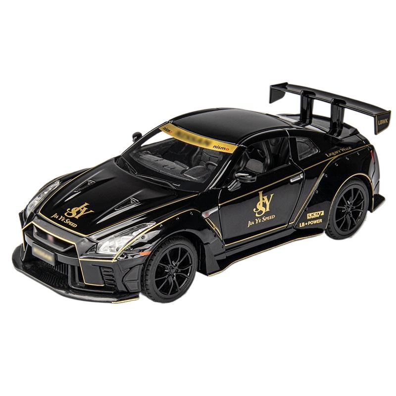 1/22 Scale Nissan GTR Alloy Car Model with Lights and Sounds, Ultimate Racing Replica for Kids' Room Display & Play, Collectible Toy Car