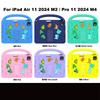 For Apple iPad Air Pro 11 2024 M2 M4 A2836 A2837 A3006 A2902 A2903 A2904 Case Kids Safe Cartoon Letter Portable EVA Foam Shockproof Stand Tablet Cover