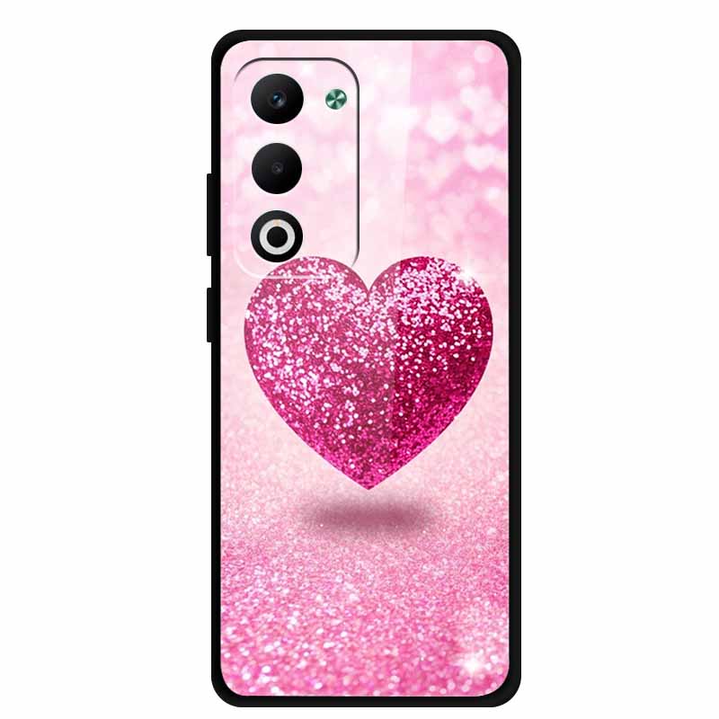Glass Back Cover For Oppo A5 5G 2025 Phone Case 6.67" Hard Tempered Glass Case For Oppo A5i Pro 4G Case A5iPro Soft Bumper Shell